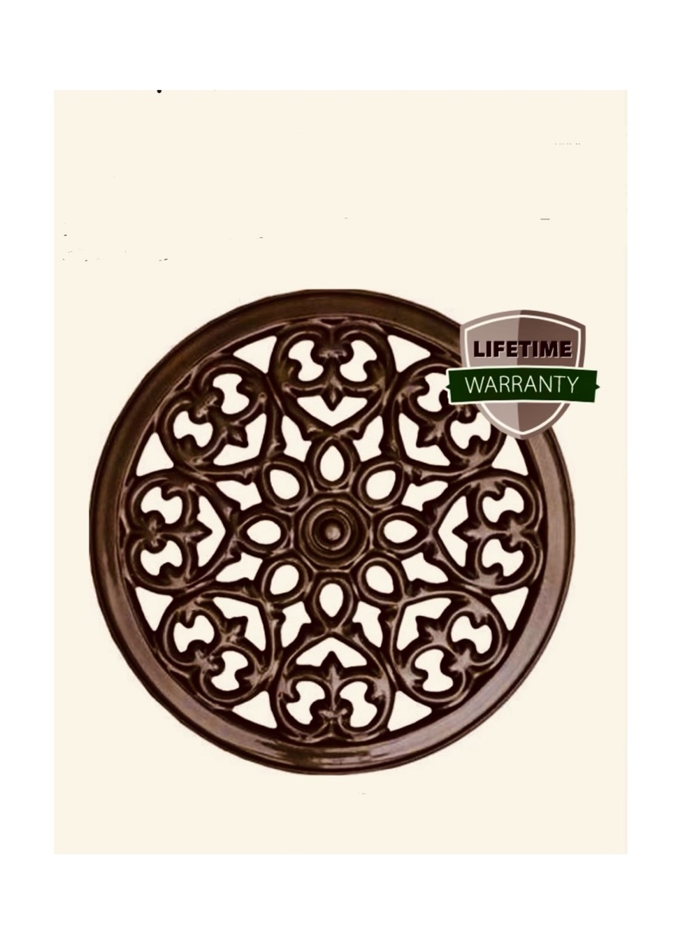 Staub trivet burgundy lily round 9"/23cm ⭐️⭐️⭐️⭐️